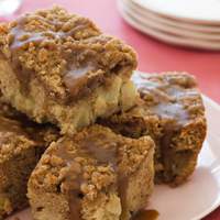 Apple Coffee Cake with Crumble Topping and Brown Sugar Glaze Recipe