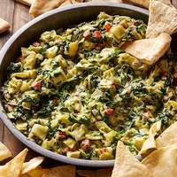 Artichoke Spinach Dip with Roasted Red Bell Peppers Recipe