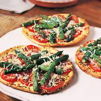 Asparagus-Parmesan Pita Rounds Recipe