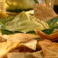 Avocado Goat Cheese Dip with Whole-Wheat Pita Chips Recipe