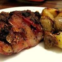 Bacon-Roasted Chicken with Potatoes Recipe