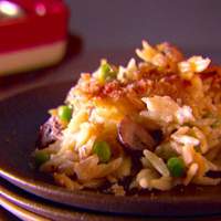Baked Orzo with Fontina and Peas Recipe