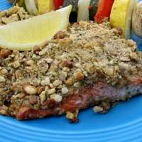 Baklava Salmon (Salmon With Honey, Butter, Walnuts, and Mustard) Recipe