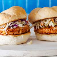 BBQ Chicken Burgers with Slaw Recipe