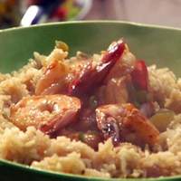 Beer Braised Shrimp with Louisiana Salsa and Rice Recipe