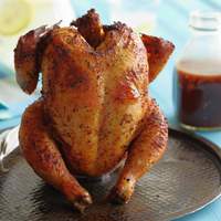 Beer Can Chicken with Cola Barbecue Sauce Recipe