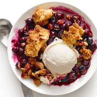 Blueberry Crumble With Cornmeal-Almond Topping Recipe