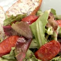 Bolo Salad with Chorizo, Cabrales Blue Cheese, and Tomatoes Recipe