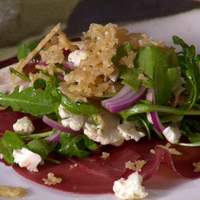 Braesola and Lightly Pickled Mushroom and Cauliflower Salad with Crispy Parmigiano Recipe
