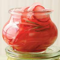 Bread-and-Butter Pickled Onions with Radishes Recipe