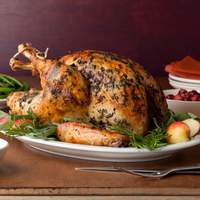 Brined Herb-Crusted Turkey with Apple Cider Gravy Recipe