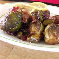 Brussels Sprouts With Bacon, Pistachios and Balsamic Vinegar Recipe