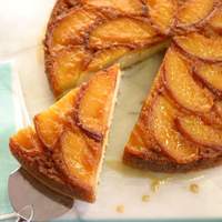 Caramel Peach Upside-Down Cake Recipe