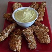 Cashew Chicken Fingers With Curry Mayonnaise Recipe