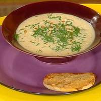 Cauliflower Soup and Garlic and Cheese Sourdough "Dippers" recipe