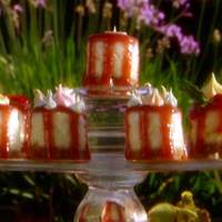 Cheesecake Petit Fours with Creamy Strawberry Glaze Recipe