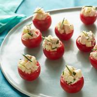 Cherry Tomatoes Stuffed with Chicken Apple Salad Recipe