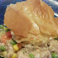 Chicken and Veggie Pie With Phyllo Top Recipe