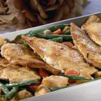 Chicken Scaloppini with Spring Vegetables Recipe