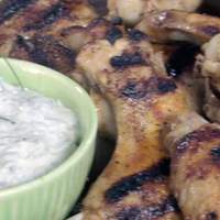 Chicken Wings with Red Hot Honey Glaze and Blue Cheese-Celery Dipping Sauce Recipe