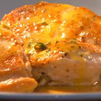 Chicken with Orange-Sage Sauce with Herbed Cheese-Stuffed Bread Twists Recipe