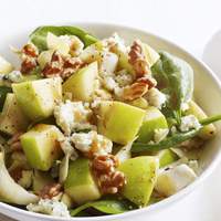 Chopped Apple Salad With Toasted Walnuts, Blue Cheese and Pomegranate Vinaigrette Recipe