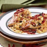 Couscous Stuffed Chicken Breast with Feta, Sun-Dried Tomatoes and Kalamata Olives Recipe