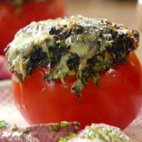 Creamed Spinach Stuffed Tomatoes Recipe