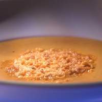 Creamy Pumpkin Soup with Toasted Hazelnut Frico Recipe