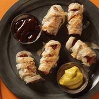Crispy Phyllo Wrapped Hot Dog Mummies Recipe