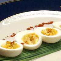 Deviled Eggs with Apple Compote Recipe