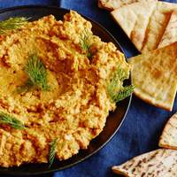 Dill Hummus and Toasted Pita Wedges Recipe