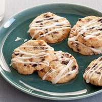 Dried Cherry and Almond Cookies with Vanilla Icing Recipe