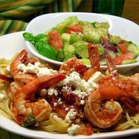 Fire Roasted Tomato and Feta Pasta with Shrimp Recipe