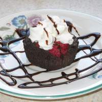Flourless Chocolate-Raspberry Cakes Recipe