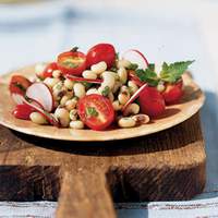 Fresh Pea Salad with Radishes, Tomatoes, and Mint Recipe