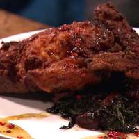 Fried Chicken with Honey-Pink Peppercorn Sauce Recipe