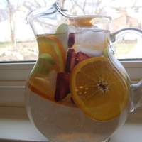 Fruited Water (Apples, Oranges and Strawberries) Recipe