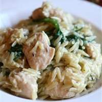 Garlic Chicken with Orzo Noodles Recipe