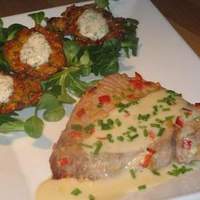 Ginger Tuna With a Wasabi Drizzle and Kumara Ginger Fritters Recipe