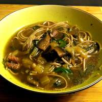 Gingery Beef Broth With Soba Noodles and Bok Choy Recipe