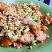 Heirloom Tomato Salad with Pearl Couscous Recipe