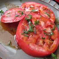 Heirloom Tomatoes With Pomegranate Molasses Drizzle Recipe