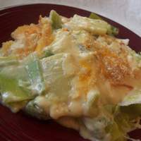 Leeks with mustards and cheese recipe