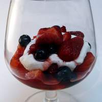 Luscious Amaretto Ricotta With Berries (Low Fat) Recipe