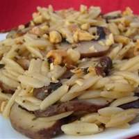Orzo with Mushrooms and Walnuts Recipe
