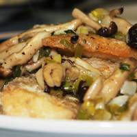 Pan Seared Fish With Mushrooms and Scallions Recipe