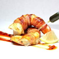 Pancetta Wrapped Shrimp with Chipotle Vinaigrette and Cilantro Oil Recipe