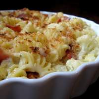 Parmigiano-Crusted Rigatoni W/Cauliflower & Bacon Recipe