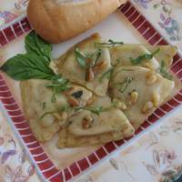 Ravioli W/Browned Butter,  Sage or Basil and Pine Nuts Recipe